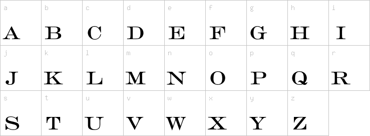 Lowercase characters