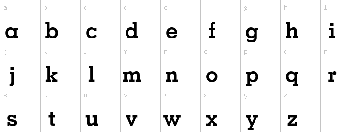 Lowercase characters