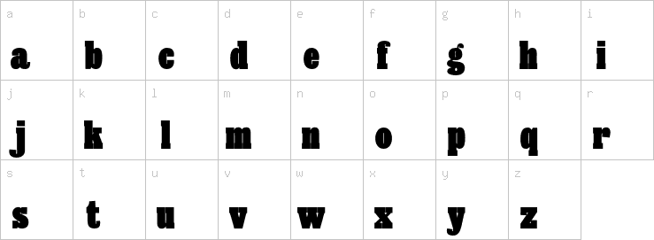 Lowercase characters