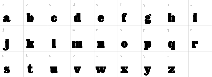 Lowercase characters