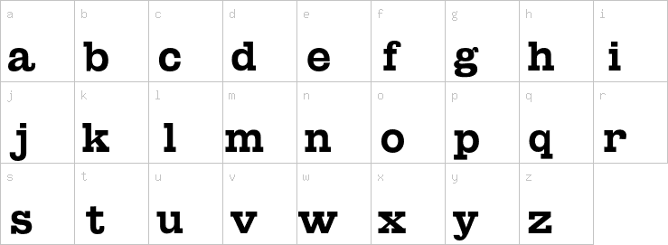 Lowercase characters