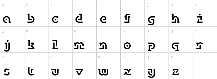 Lowercase characters