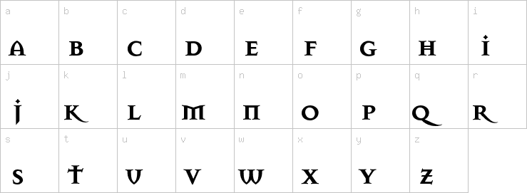 Lowercase characters