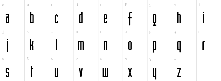 Lowercase characters