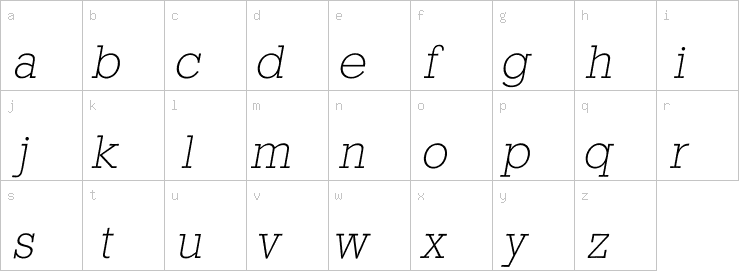Lowercase characters