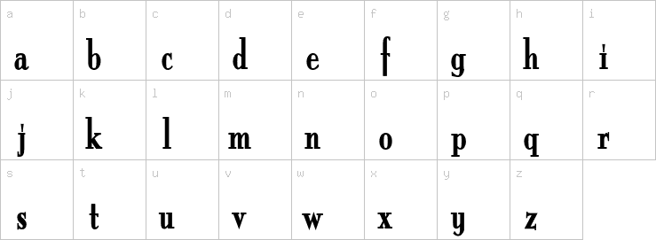 Lowercase characters