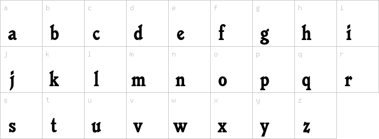 Lowercase characters