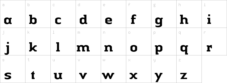 Lowercase characters