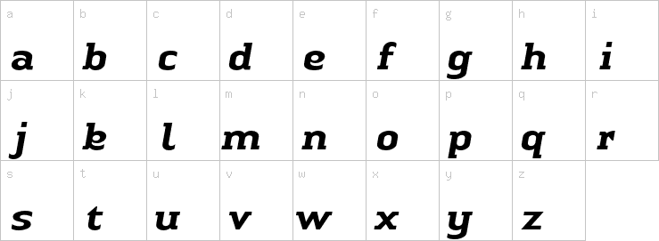 Lowercase characters