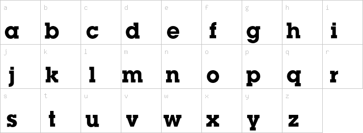 Lowercase characters