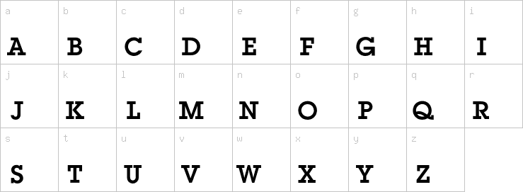 Lowercase characters