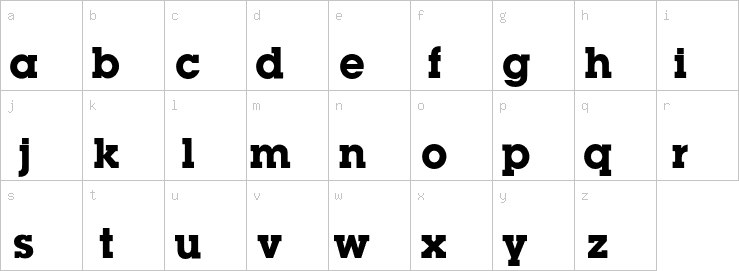 Lowercase characters