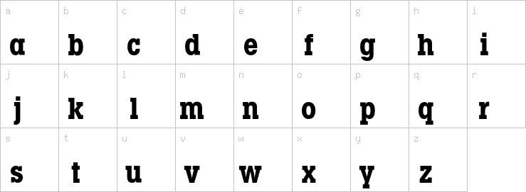 Lowercase characters