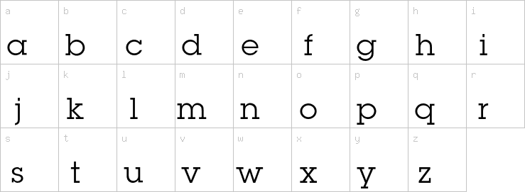 Lowercase characters