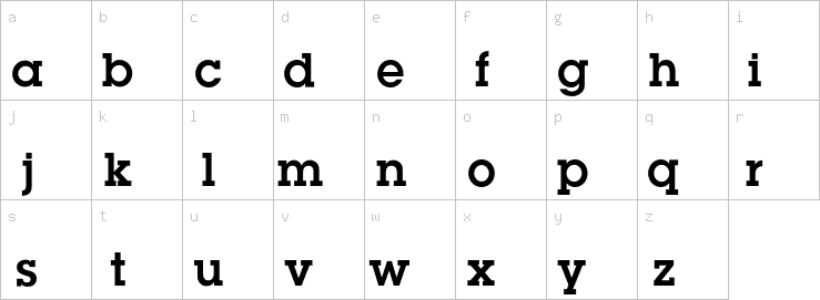 Lowercase characters