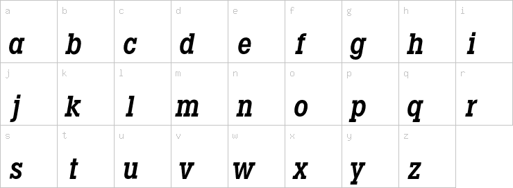 Lowercase characters