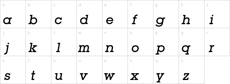 Lowercase characters