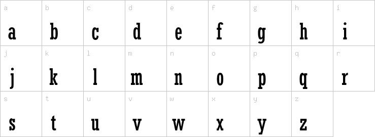 Lowercase characters