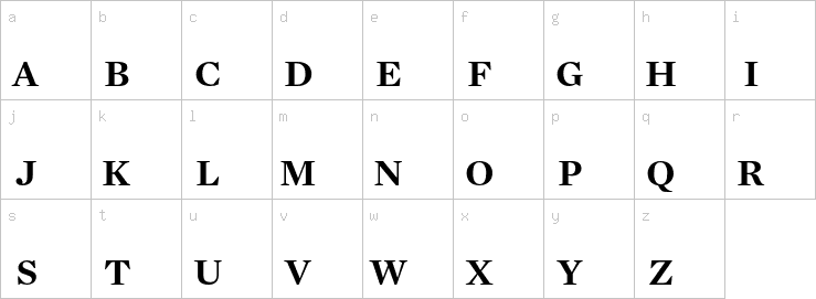 Lowercase characters