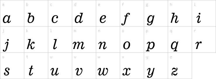 Lowercase characters