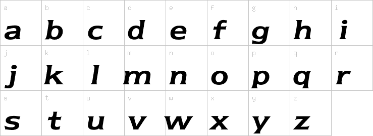 Lowercase characters