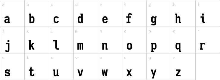 Lowercase characters
