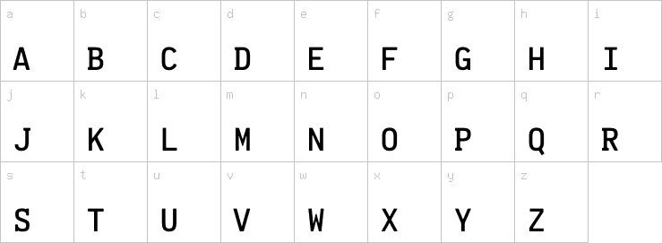 Lowercase characters