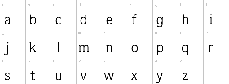 Lowercase characters