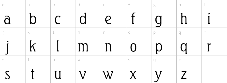 Lowercase characters
