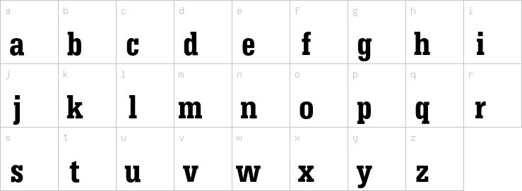 Lowercase characters