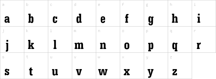 Lowercase characters