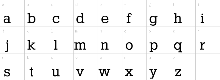 Lowercase characters