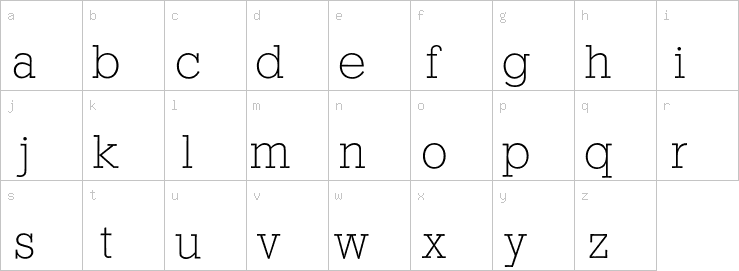 Lowercase characters