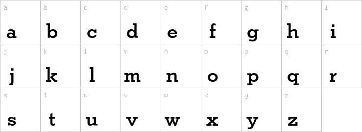 Lowercase characters