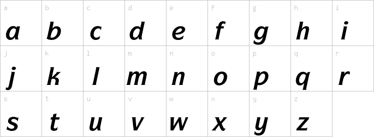 Lowercase characters