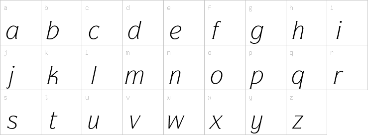 Lowercase characters