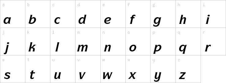 Lowercase characters