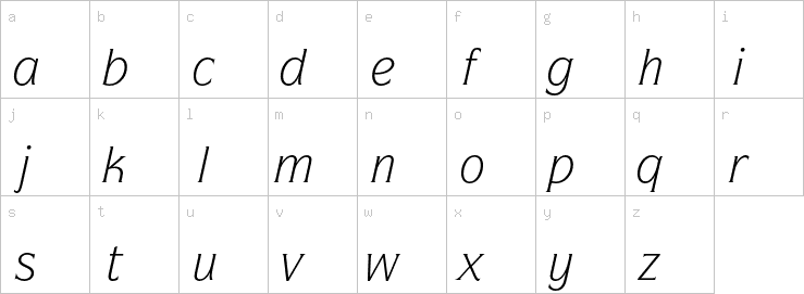 Lowercase characters