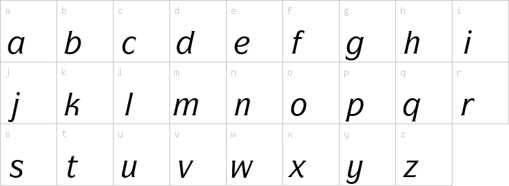 Lowercase characters