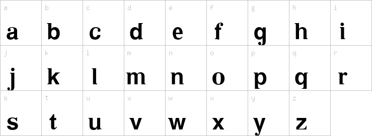 Lowercase characters