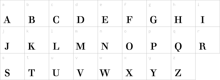 Lowercase characters