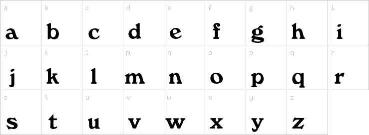 Lowercase characters