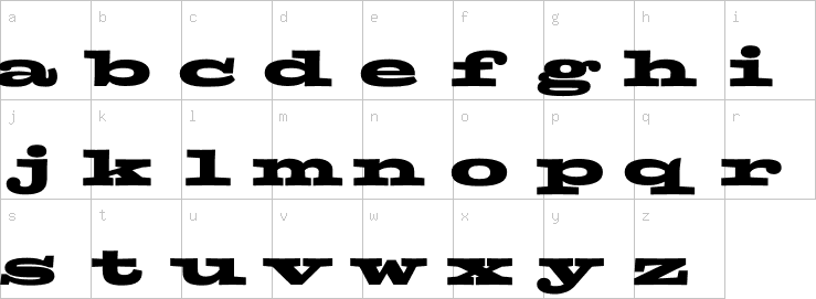 Lowercase characters