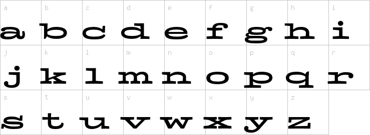 Lowercase characters
