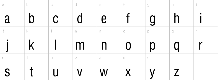 Lowercase characters