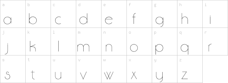 Lowercase characters