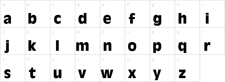 Lowercase characters