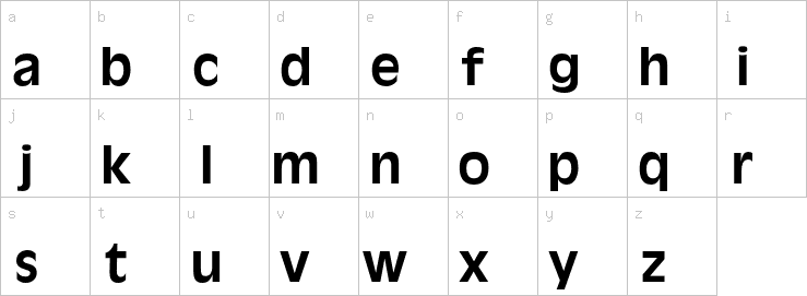 Lowercase characters