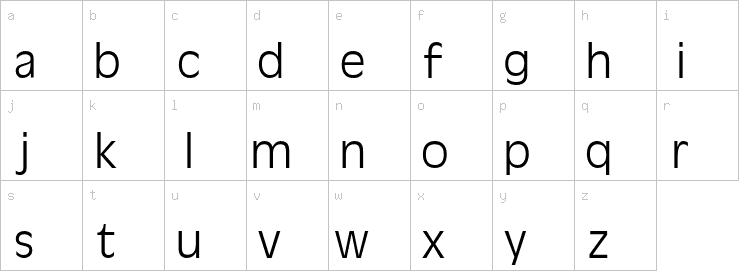 Lowercase characters