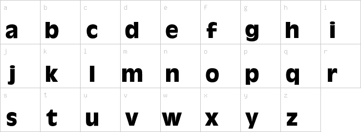 Lowercase characters